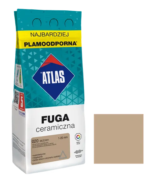 ATLAS Fuga ceramiczna 020 beżowy 2kg