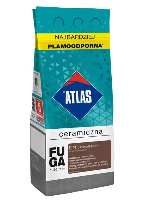 ATLAS Fuga ceramiczna 024 ciemnobrązowy 2kg