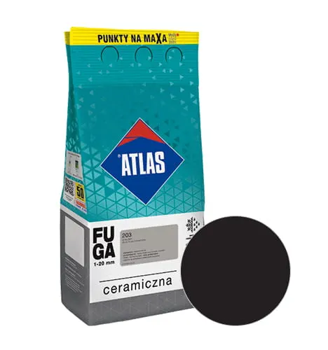 ATLAS Fuga ceramiczna 204 czarny 5kg