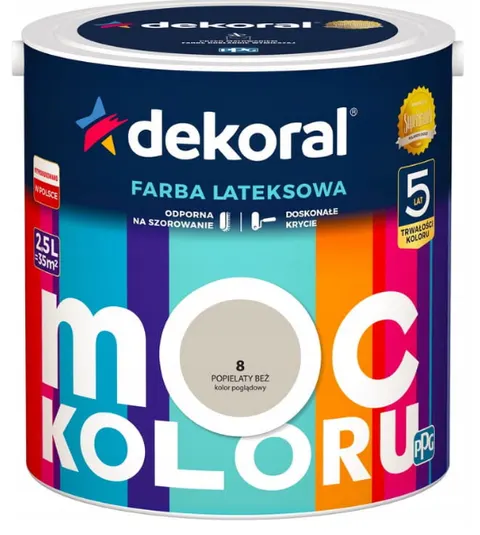 Dekoral Farba MOC KOLORU 2,5l POPIELATY BEŻ