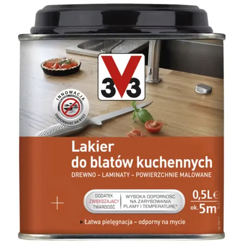 V33 Lakier do blatów kuchennych bezbarwny 0,5L