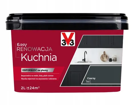 V33 Easy Renowacja Kuchnia Czarny Mat 2L