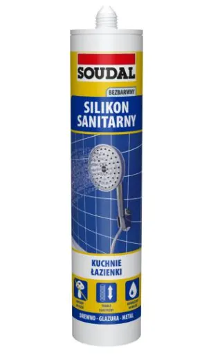 SOUDAL Silikon sanitarny 280ml bezbarwny