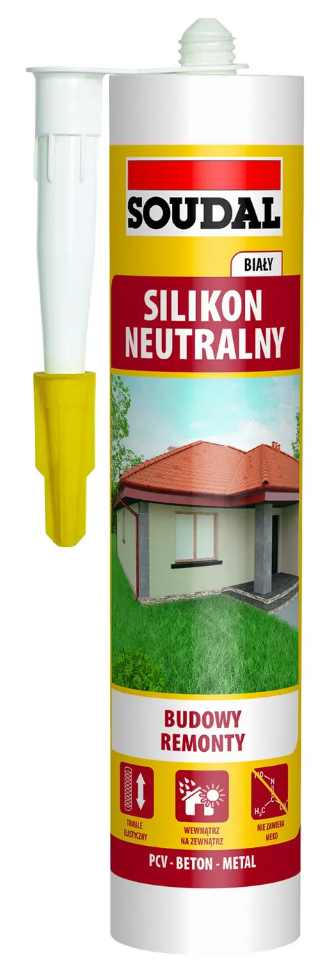 SOUDAL Silikon neutralny 280ml biały