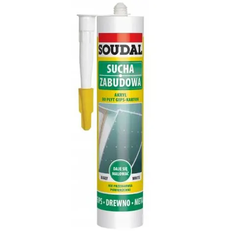 SOUDAL Akryl do płyt G-K 280ml biały