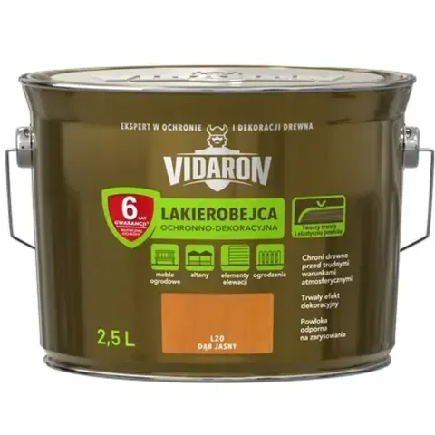VIDARON LAKIEROBEJCA DO DREWNA L20 DĄB JASNY 2,5L