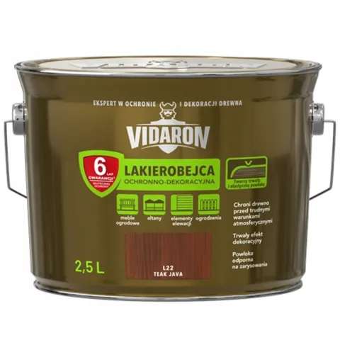 VIDARON Lakierobejca do drewna l22 teak java 2,5L