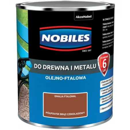 Farba alkidowa ftalowa Nobiles brąz czekoladowy 0,7L