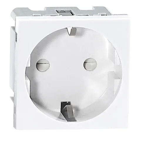 NOEN GS, gniazdo modułowe 45x45mm 1x2P+Z, typ F schuko, 16A 250V, białe
