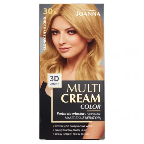 JOANNA MULTI CREAM COLOR Farba do włosów 30.5 SŁONECZNY BLOND