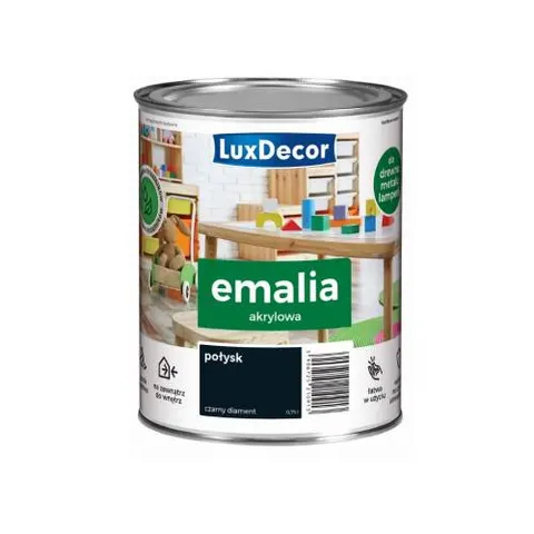 LUXDECOR Emalia akrylowa czarny diament 0,75L POŁYSK