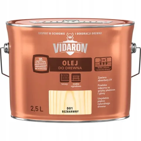 VIDARON Olej do Drewna Bezbarwny D01 2,5L