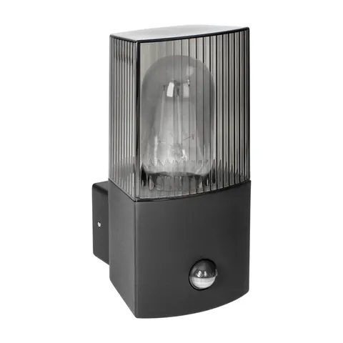 PEONIA oprawa ogrodowa z czujnikiem ruchu, E27, max. 15W, IP54, czarna