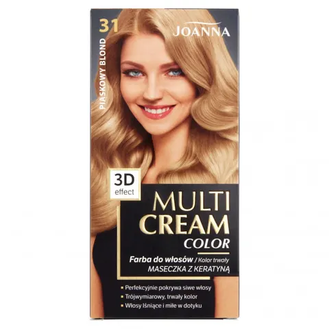 JOANNA MULTI CREAM COLOR Farba do włosów 31 PIASKOWY BLOND