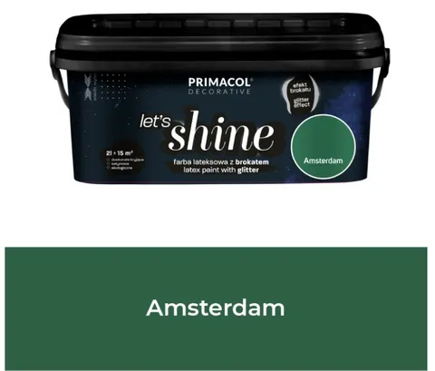 PRIMACOL DECORATIVE Farba Let's shine 2 l Amsterdam - Farba z brokatem