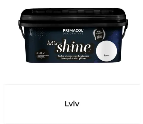 PRIMACOL DECORATIVE Farba Let's shine 2 l Lviv - Farba z brokatem