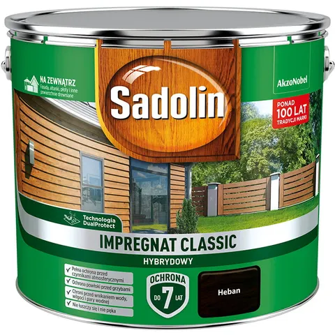 Sadolin Impregnat Classic Hybrydowy Heban 9L