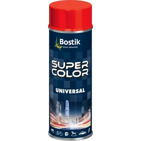 BOSTIK Lakier Super Color Universal 400 ml RAL3020 czerwony połysk