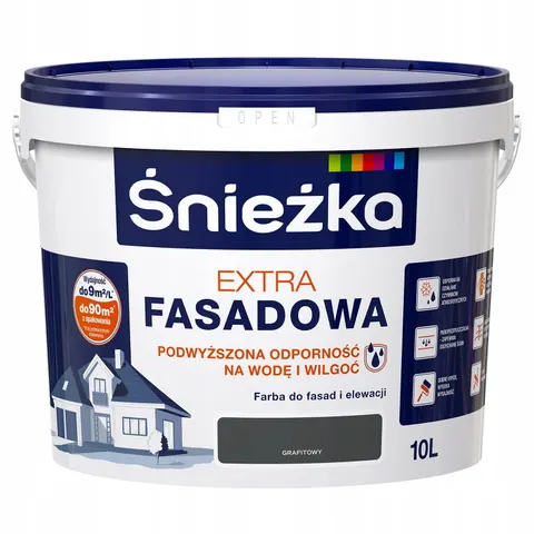 Farba Śnieżka Extra Fasadowa GRAFITOWY 10L