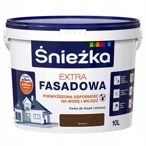Farba Śnieżka Extra Fasadowa BRĄZOWY 10L +