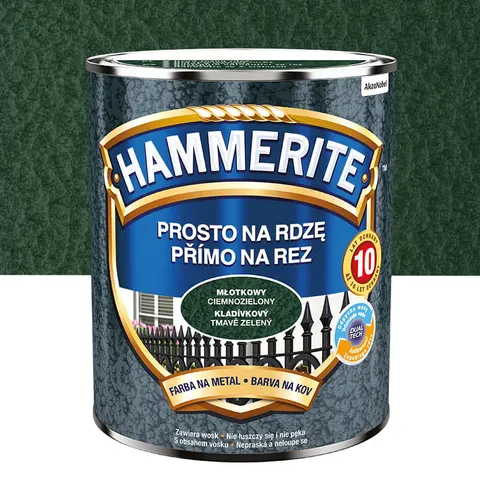 HAMMERITE Farba na rdzę Młotkowy Ciemnozielony 0,7L
