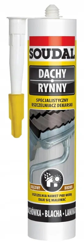 SOUDAL bitumiczny uszczelniacz dekarski czarny 280 ml