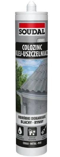 Soudal klej do blach colozinc 290 ml Szary