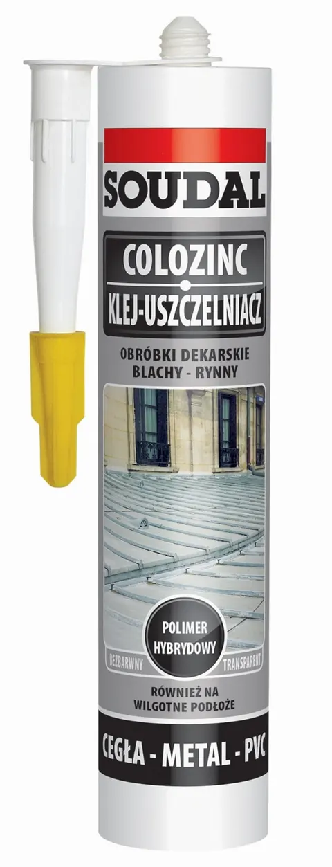 Soudal klej do blach colozinc 290 ml Bezbarwny
