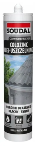 SOUDAL Colozinc Klej do blach CZARNOSZARY 280ml