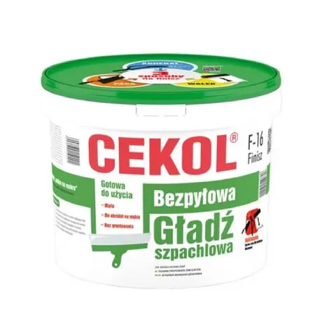 Bezpyłowa gładź szpachlowa 5 kg Cekol F-16