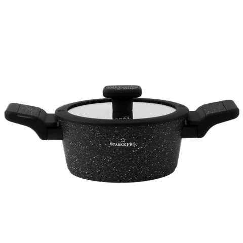 STARKE PRO Garnek z pokrywką Ceres Marble 16 cm 1,2L