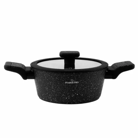 STARKE PRO Garnek z pokrywką Ceres Marble 18 cm 1,6L