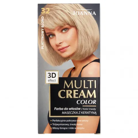 JOANNA MULTI CREAM COLOR Farba do włosów 32 PLATYNOWY BLOND