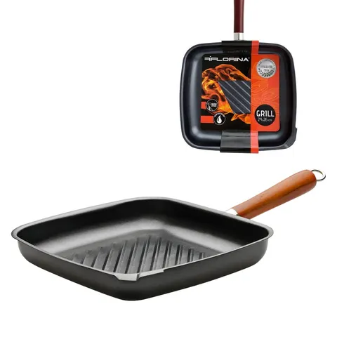 FLORINA Patelnia Grill Carbon 24x26 cm prostokątna