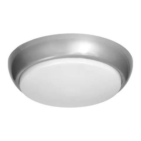KOKO oprawa 2xE27 z mikrofalowym czujnikiem ruchu, 2x40W, srebrna-polipropylen, klosz matowy-poliwęglan, IP44, IK10