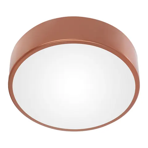 OVO plafon 3xE27 z mikrofalowym czujnikiem ruchu, 3x24W, miedziana stal, klosz szklany matowy, IP20, O 400