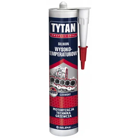 TYTAN Silikon wysokotemperaturowy czerwony 280 ml
