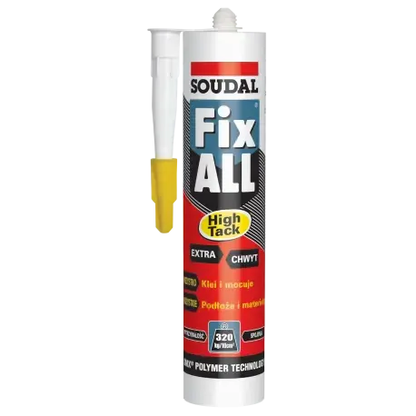 SOUDAL FIX-ALL HIGH TACK BIAŁY KLEJ USZCZELNIACZ HYBRYDOWY 290 ML SIL-066