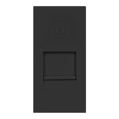 NOEN RJ11, gniazdo modułowe 22,5x45mm telefoniczne RJ11, czarne
