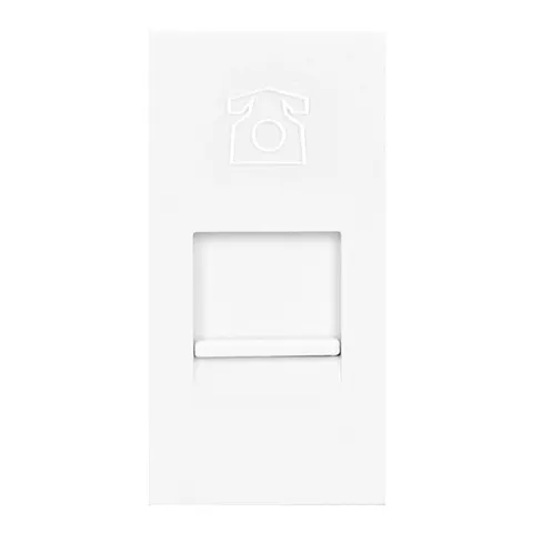 NOEN RJ11, gniazdo modułowe 22,5x45mm telefoniczne RJ11, białe