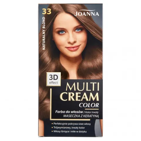 JOANNA MULTI CREAM COLOR Farba do włosów 33 NATURALNY BLOND