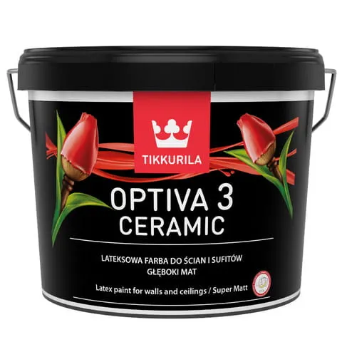 TIKKURILA Optiva Ceramic 3 9l BIAŁA
