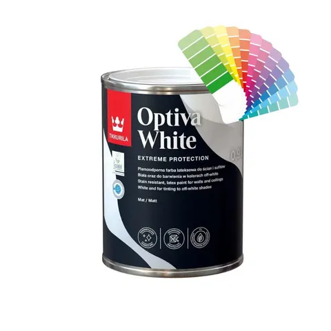 TIKKURILA Farba Lateksowa Optiva White 0,9L