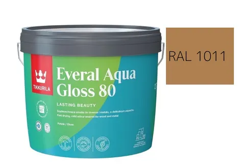 TIKKURILA Everal Aqua Gloss 80 farba do drewna i metalu 2,7L baza C