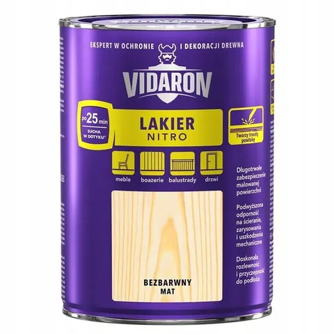 VIDARON Lakier nitro 0,75L Bezbarwny Mat
