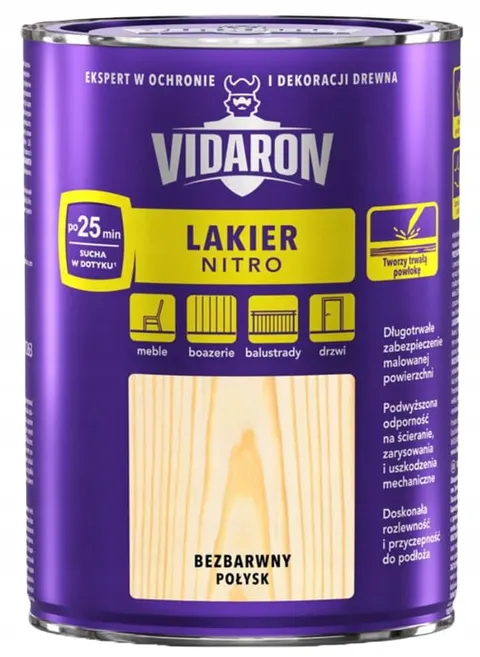 VIDARON Lakier nitro 0,75L Bezbarwny Połysk