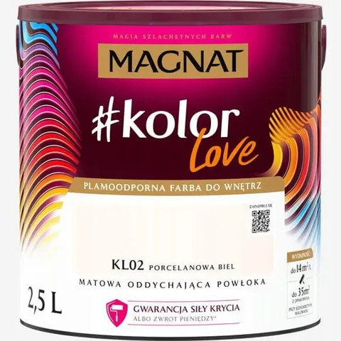 MAGNAT Farba #kolorLove KL02 porcelanowa biel 2,5L