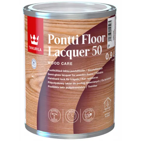 Tikkurila Pontti Floor Lacquer 50 Lakier do wnętrz 0,9 L