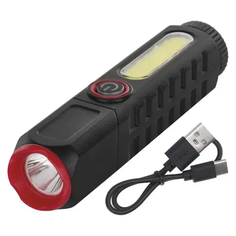 Latarka ładowalna LED+COB LED 120LM