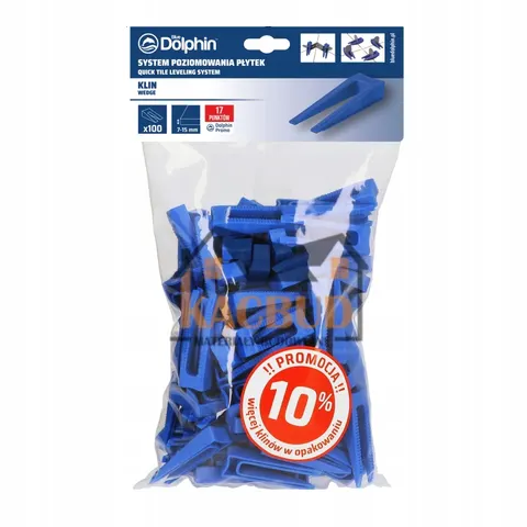 Blue Dolphin System Poziomowania Płytek Klin 100szt. + 10% gratis